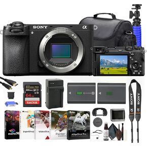Sony a6700 Mirrorless Digital Camera Body Only (ILCE-6700), 64GB Card, NP-FZ100 Battery, Card Reader, Photo Software, HDMI Cable, Case, Tripod, Hand Strap, Card Wallet, Cap Keeper and More