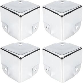 Metal Box Corner Protectors, 4 Pcs Set, Heavy-Duty Metal Guards, 2 in x 2 in, Ideal for Wooden Boxes, Prevents Damage, Easy Installation