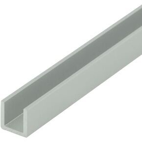 Outwater Clear Anodized 1/4'' Inside Dimension Aluminum U-Channel 36'' Length (Pack of 4) Alu257-S C-Channel