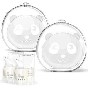 Portable Breast Milk Collector with Soft Silicone Includes 20 Storage Bags Hands-Free Design for Nursing Moms Leak-Proof BPA-Free and Easy to Clean