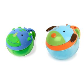 Skip Hop Baby Snack Container Zoo and Dog Snack Cups, Dino