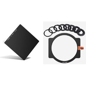 100 * 100mm Square ND64 (6 Stop) Filter & Metal Filter Holder Kit with 8 Adapter Rings