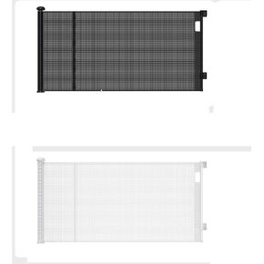 3Pack Reinforced Retractable Baby Gates 138 Inches(Black, White, Grey)