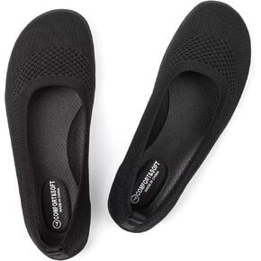 Frank Mully Womens Flat Shoes Wide Toe Box Knitted Flats Comfort Wide Width Walking Flats