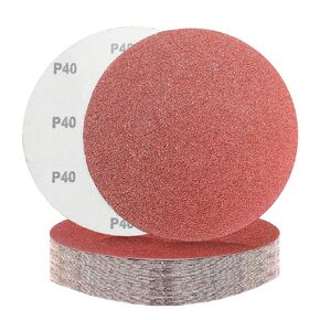 12 Inch Hook and Loop Sanding Discs, No-Hole Sandpaper Pads, 40/60/80/120/150/180 Grit (5 Pcs Each), Premium Sandpaper for Wood, Metal, Paint Removal - Compatible with Disc Sander