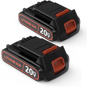 2 Packs 20V 4.0Ah Replacement for Black and Decker 20V Lithium Battery Max LB20 LBX20 LBXR20-OPE LBXR2020-OPE LB2X4020-OPE LBXR20B-2 LST220 LST300 Cordless Power Tool