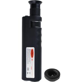 Handheld Optical Fiber Microscope, 400x Fiber Optic Microscope LED Light Coaxial Illumination 2.5mm and 1.25mm Adapters Fiber Cable Microscope Detector