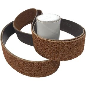 1X30 (2 Pack) Cork Polishing Belts with White Buffing Compound