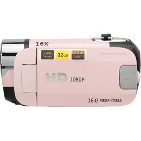 ZJchao Digital Camera, D90 1080P 16MP Digital Camera 16X Zoom HD Video Recorder with Fill Light 2.4 Inch Rotatable Screen Camcorder Selfie Vlogging Camera for Festive ()