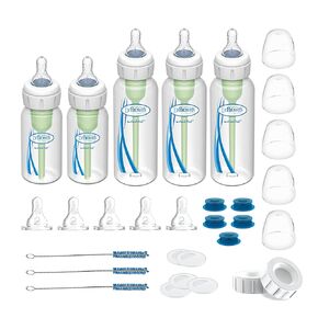 Dr. Brown's Medical Specialty Feeding System, Narrow Baby Bottle, Infant-Paced Feeding Valve, Oral Feeding Solution for Infants with Cleft Lip, Tongue Tie, Lip Tie, 8 oz/250 mL – 2-Pack