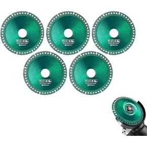 Seven-first 5Pcs 4 in Indestructible Disc 2.0 for Grinder, Composite Multifunctional Cutting Saw Blade for All Materials, Ultra-Thin Diamond Circular Saw Blade for Angle Grinder