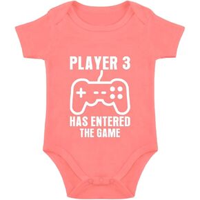 listery Funny Gamer Bodysuit Player 3 Has Entered The Game Baby Infant Player 3 infant Baby New Player Newborn Gag Baby