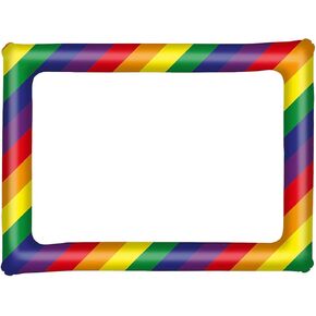 Merrimax - Inflatable Rainbow Picture Frames for Photo Booth - Fun Photo and Props for Pride Party, Birthday and Holiday Decorations Outdoor - Selfie Favors for Memories and Experiences