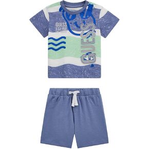GUESS baby-boys Eco Short Sleeve T-shirt and Active Shorts Set