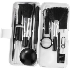 Disscool 19-in-1 Computer Laptop Keyboard Cleaning Kit with Brush Tool, Multi-Function Cleaner for Cellphones Earbuds Camera Monitor TV Earphone Electronics Devices(Black)