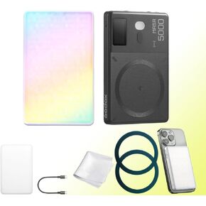 Godox MA5R Full-Color LED Light, Magnetic Charging Selfie Light CRI95 TLCI97, CCT 1800K-10000K,14 Fx Modes,HSI Adjustment,NFC/Bluetooth Connectivity,GM Adjust, 0%-100% Adjust, forYouTube/TikTok etc. in Kuwait