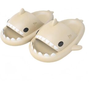 Shark Slippers for Women and Men Ultra Comfort Non-Slip Shower Sandals Indoor and Outdoor Use Quick Drying Pool Party Home Dorm Open Toe Slides with Cushioned Thick Sole