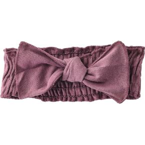 L'ovedbaby baby girls Organic Smocked Headband, Eggplant, 0-12 Months up to 22 lbs US