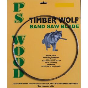 Timber Wolf 115" x 3/8" x 4 TPI Band Saw Blade Made by PS Wood Fits Laguna Model 14BX, Shop Fox Model W1673, G9971 & More