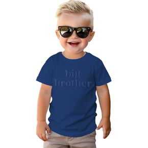 BOUTIKOME Big Brother Shirts Toddler Boys 3D Puff Print Big Bro T-Shirt Baby Summer Tees Sibling Reveal Announcement Tops in Kuwait