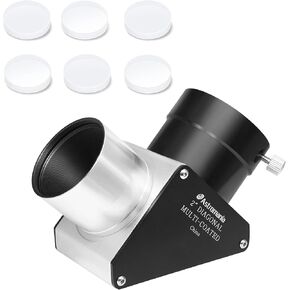 Astromania 2 Inch Dust Caps Set - Bundle with - 2" 90-Degree Mirror Diagonal with 93% reflectivity
