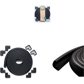 27ft Edge 8 Corners - Bundle & Save - RovingCove HeftyFit Edge Guard (9ft Edge Only, Onyx Black) + RovingCove HeftyFit Edge Corner Guards (18ft Edge 8 Corners, Onyx Black)
