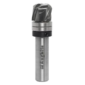 Bowl and Tray Template Router Bit 1/2" Shank, 1/4" Radius, 3/4" Cutting Diameter, 5/8" Cutting Length,3-Flute Solid Carbide Router Bit with Bearing for Wood Bowl Carving
