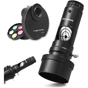 Astromania 2" Multiple 5-Position Filter Wheel - Bundle with - Alignment 1.25" Next Generation Laser Collimator 2" Adaptor for Newtonian Telescopes