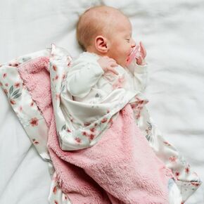 Saranoni Satin Back Receiving Blankets for Babies Super Soft Lush Luxury Baby Blanket (Satin Back Sakura Bloom, Receiving 40" x 30")