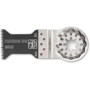 Fein Starlock E-Cut Precision Saw Blade - Precision Cutting for Wood, Drywall & Soft Plastics, Double-Row Japanese Teeth, Narrow Waisted, 1-3/8" Width, 2" Length, 3-Pack - 63502126270