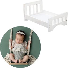 Newborn Photography Props Swing + Newborn Photography Props Wooden Bed