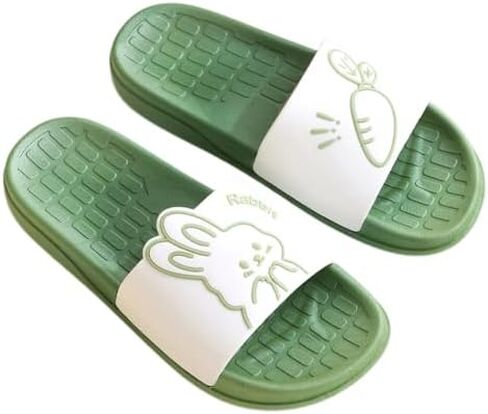 Rabbit Pillow Slippers,Shower Sandals for Women Men,Slide Sandal Slippers with Cute Bunny, Non-slip Slippers, Cloud Slippers in Kuwait