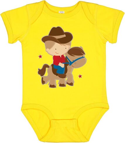 inktastic Cowboy Boy on Pony Baby Bodysuit in Kuwait