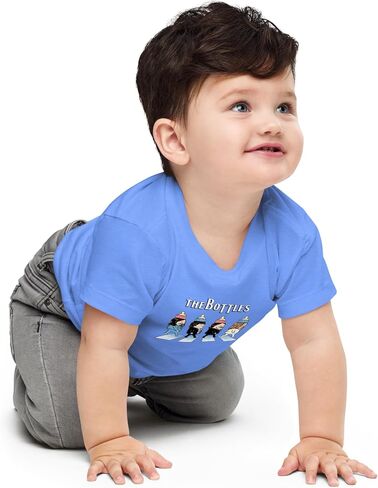 The Bottles Baby Tee, 100% Cotton, Babies & Toddler Sizes, Old School Rocker Tees, Great Gifts for Music Fans in Saudi Arabia
