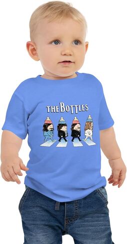 The Bottles Baby Tee, 100% Cotton, Babies & Toddler Sizes, Old School Rocker Tees, Great Gifts for Music Fans in Saudi Arabia
