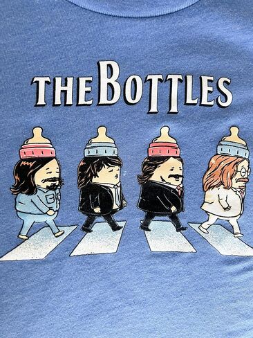 The Bottles Baby Tee, 100% Cotton, Babies & Toddler Sizes, Old School Rocker Tees, Great Gifts for Music Fans in Saudi Arabia
