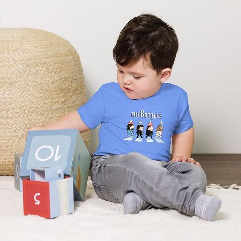 The Bottles Baby Tee, 100% Cotton, Babies & Toddler Sizes, Old School Rocker Tees, Great Gifts for Music Fans in Saudi Arabia