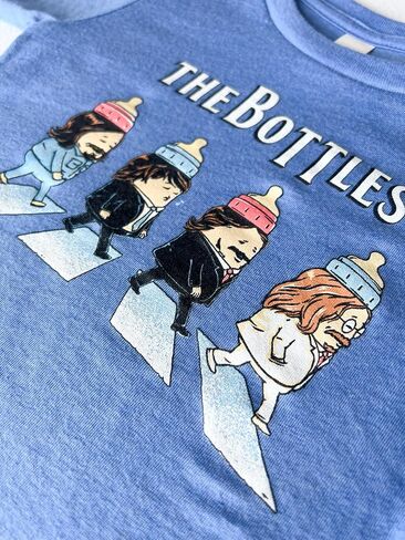 The Bottles Baby Tee, 100% Cotton, Babies & Toddler Sizes, Old School Rocker Tees, Great Gifts for Music Fans in Saudi Arabia