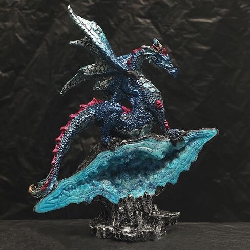 Gothic Medieval Mythic Dragon Figurine Statue Fantasy Decoration Table Office Home Bedroom Livingroom Decoration Gift (7 Inches) in Saudi Arabia