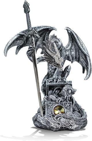 Gothic Medieval Mythic Dragon Figurine Statue Fantasy Decoration Table Office Home Bedroom Livingroom Decoration Gift (7 Inches) in Saudi Arabia