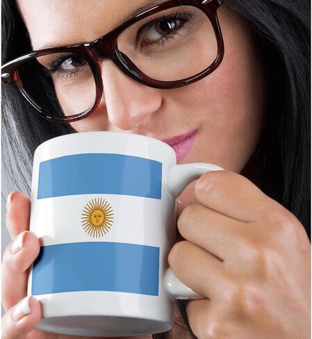 3dRose Argentina Flag Ceramic Mug, 11-Ounce in Kuwait