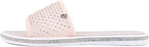 Juicy Couture Women's Slide Sandals - Glitter Bling Open Toe Sparkle Flats - Dressy Summer Casual Footwear in Saudi Arabia
