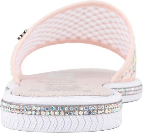 Juicy Couture Women's Slide Sandals - Glitter Bling Open Toe Sparkle Flats - Dressy Summer Casual Footwear in Saudi Arabia