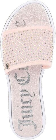 Juicy Couture Women's Slide Sandals - Glitter Bling Open Toe Sparkle Flats - Dressy Summer Casual Footwear in Saudi Arabia