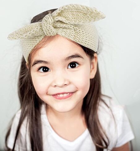 Utaly Winter Cute Kids Baby Girls Redbit Conted Beadbrand Headwarmer (Red + Beige ، Stepty) in Kuwait