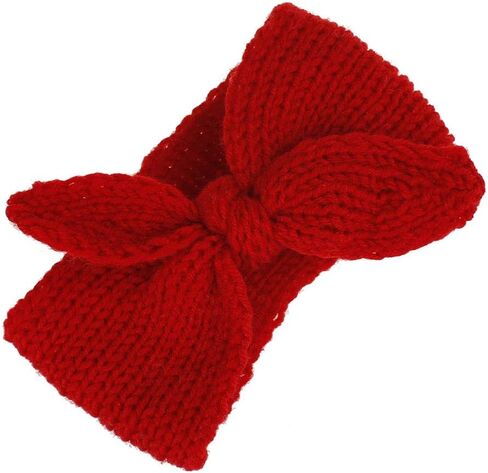 Utaly Winter Cute Kids Baby Girls Redbit Conted Beadbrand Headwarmer (Red + Beige ، Stepty) in Kuwait