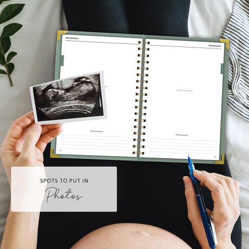 Pregnancy Journal and Baby Memory Book - From Pregnancy to 18 Years Old - 417 Baby Stickers Included - Pregnancy Book with 320 Pages - Pregnancy Planner for First Time Moms - Baby Book - Best Gifts for Expectant Moms in Saudi Arabia