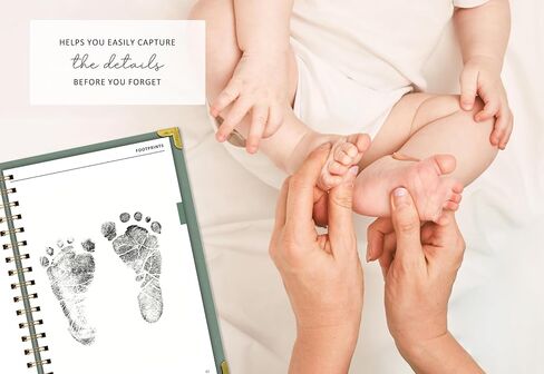 Pregnancy Journal and Baby Memory Book - From Pregnancy to 18 Years Old - 417 Baby Stickers Included - Pregnancy Book with 320 Pages - Pregnancy Planner for First Time Moms - Baby Book - Best Gifts for Expectant Moms in Saudi Arabia
