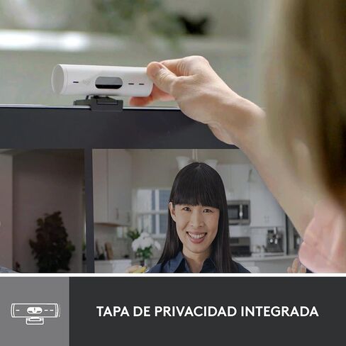 Logitech Brio 500 Full HD Webcam: تصحيح الضوء التلقائي ، التقطيع التلقائي ، المشاهدة ، ميكروفونات تقليل الضوضاء ، كاميرا الويب الخاصة بالخصوصية ، لفرق Microsoft ، Google Meet ، Zoom - Pink in Kuwait