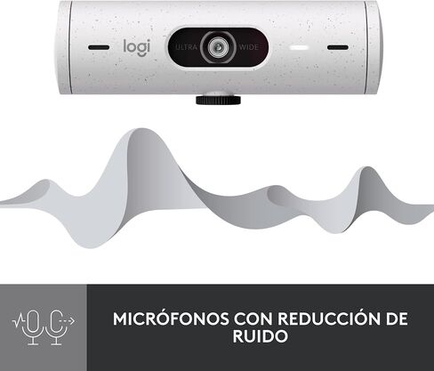 Logitech Brio 500 Full HD Webcam: تصحيح الضوء التلقائي ، التقطيع التلقائي ، المشاهدة ، ميكروفونات تقليل الضوضاء ، كاميرا الويب الخاصة بالخصوصية ، لفرق Microsoft ، Google Meet ، Zoom - Pink in Kuwait